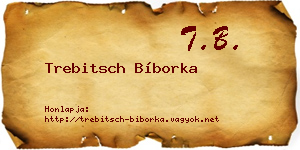 Trebitsch Bíborka névjegykártya